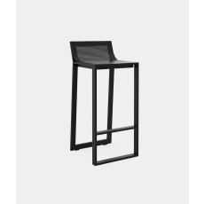 Blau High stool with high backrest