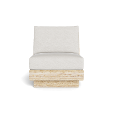 Tulum Travertine Armless Lounge Chair