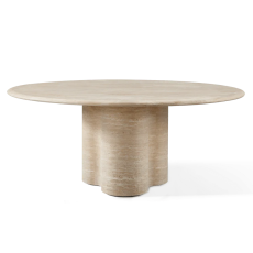Porto Travertine Round Dining Table 72