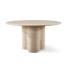Porto Travertine Round Dining Table 60