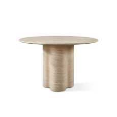 Porto Travertine Round Dining Table 48