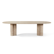 Porto Travertine Pill Dining Table 108